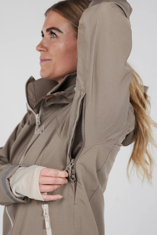 Careless Jakke Mylla 2-lags Skalljakke - Beige