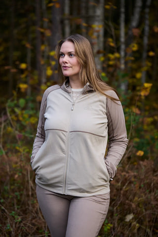 Careless Jakke Skjerva fleecejakke - Beige