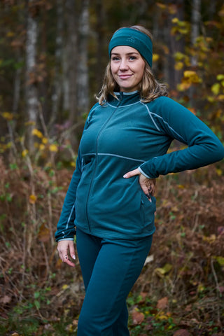 Careless Jakke Skjerva fleecejakke - Blågrønn