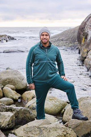 Careless Jakke Skjerva fleecejakke mann - Blågrønn