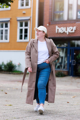 Careless Jakke Sophie Ullkåpe lang - Beige