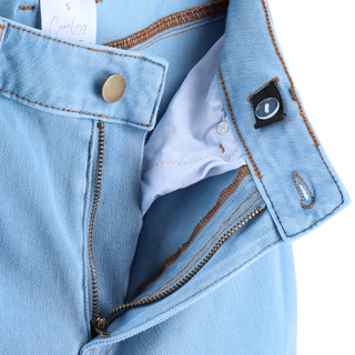 Careless Jeans Trine High Waist Loose fit jeans - Lys denimblå