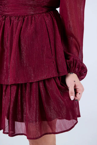 Careless Kaja kjole - Burgunder