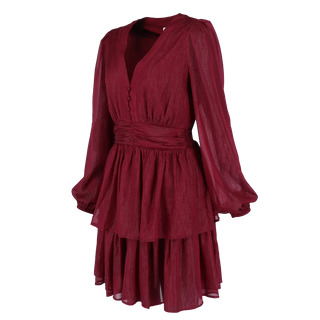 Careless Kaja kjole - Burgunder