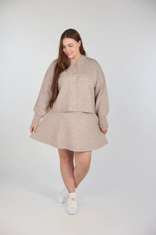 Careless Kathrine Strikk Cardigan - Beige
