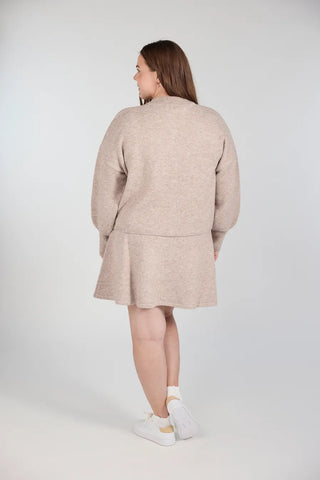 Careless Kathrine Strikk Cardigan - Beige