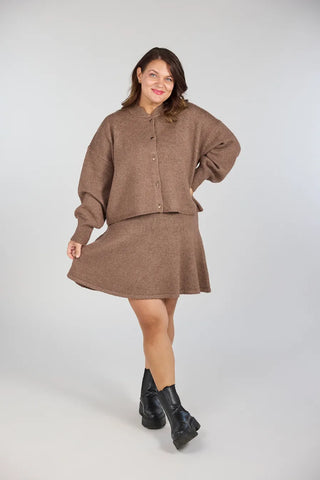 Careless Kathrine Strikk Cardigan - Brun