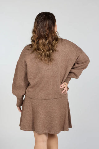 Careless Kathrine Strikk Cardigan - Brun