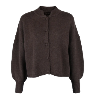 Careless Kathrine Strikk Cardigan - Mørk brun