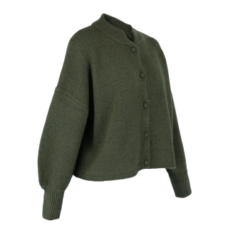 Careless Kathrine Strikk Cardigan - Mørk grønn