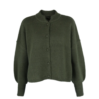 Careless Kathrine Strikk Cardigan - Mørk grønn