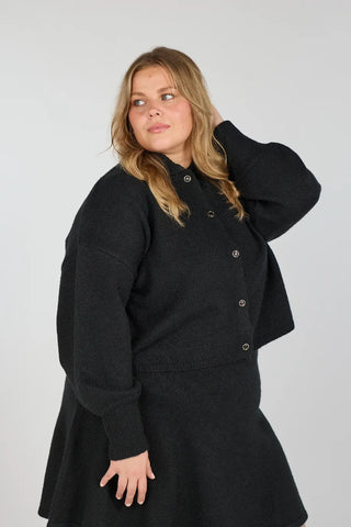 Careless Kathrine Strikk Cardigan - Svart
