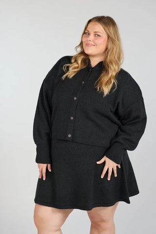 Careless Kathrine Strikk Cardigan - Svart