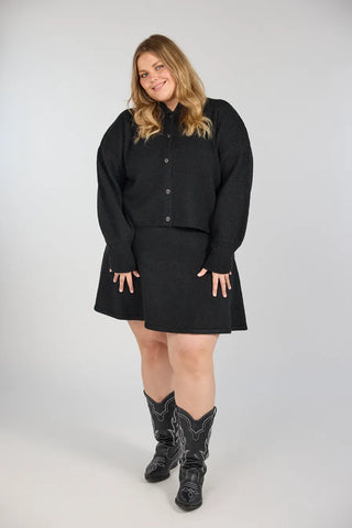 Careless Kathrine Strikk Cardigan - Svart