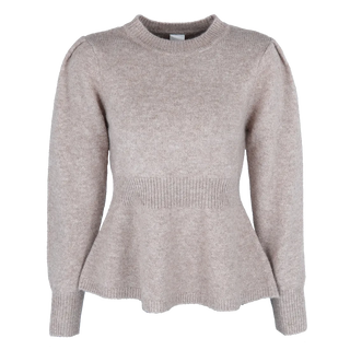 Careless Kathrine Strikk Peplum - Beige