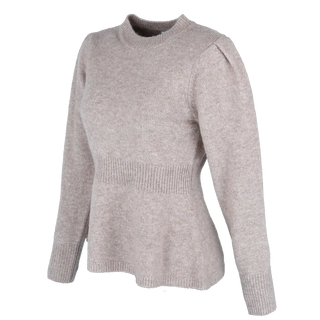 Careless Kathrine Strikk Peplum - Beige