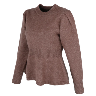 Careless Kathrine Strikk Peplum - Brun
