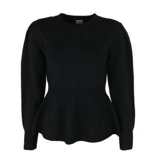 Careless Kathrine Strikk Peplum - Svart