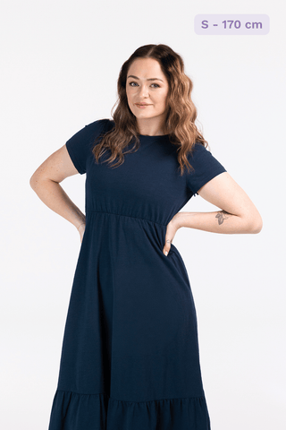 Careless Kjole Lilje maxikjole - Mørk blå