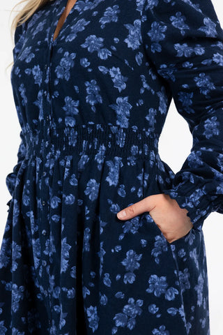 Careless Kjole Solveig kjole - Blooming Magnolia / Black Iris