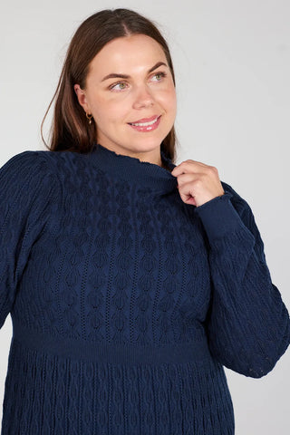 Careless Kjole Tulip kjole - Mørk blå