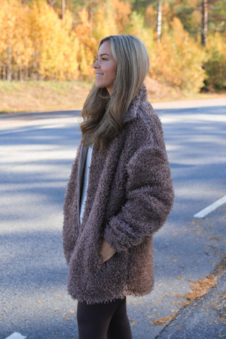 Careless Kourtney teddy fleecejakke - Beige