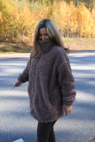 Careless Kourtney teddy fleecejakke - Beige
