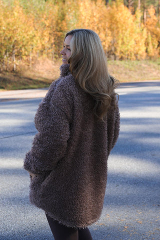 Careless Kourtney teddy fleecejakke - Beige