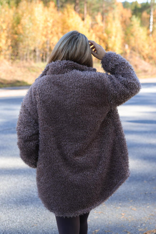 Careless Kourtney teddy fleecejakke - Beige