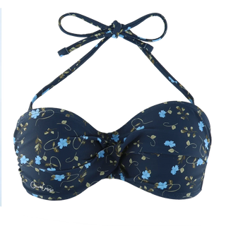 Careless Kypros bikinitopp - Mørkeblå - Floral