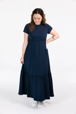 Careless Lilje maxikjole - Mørk blå