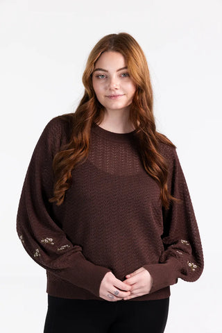 Careless Line genser - Brun