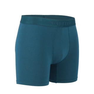 Careless Lukas Boksershorts long 2pk - Blågrønn / Burgunder