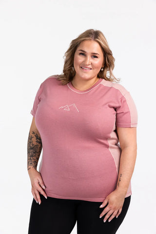 Careless Lygna merinoull t-skjorte - Rosa