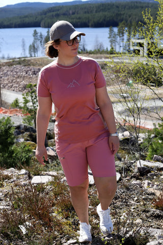 Careless Lygna merinoull t-skjorte - Rosa