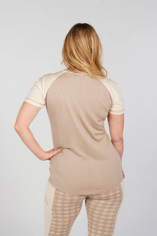 Careless Lygna merinowool t-shirt - Beige