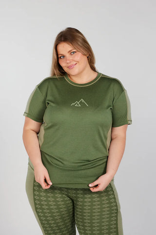 Careless Lygna merinowool t-shirt - Grønn