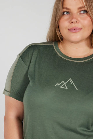Careless Lygna merinowool t-shirt - Grønn