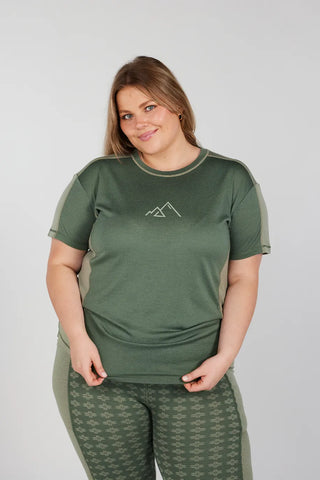 Careless Lygna merinowool t-shirt - Grønn