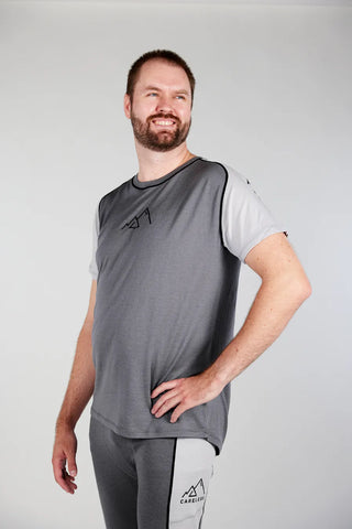 Careless Lygna merinowool t-shirt man - Grå