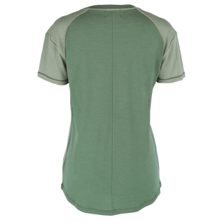 Careless Lynga wool t-shirt - Bronze Green / Oil Green