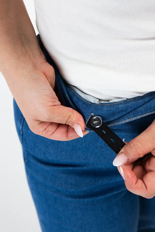 Careless Malin High Waist Mom Jeans regular - Mørk denimblå