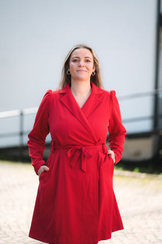 Careless Marit blazerkjole - Rød