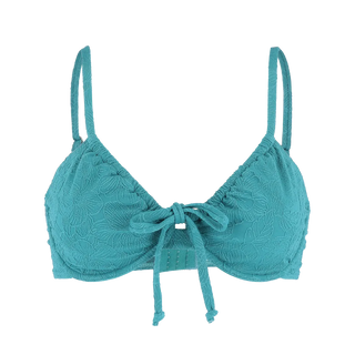 Careless Maui bikinitopp tekstur - Brittany Blue