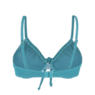 Careless Maui bikinitopp tekstur - Brittany Blue