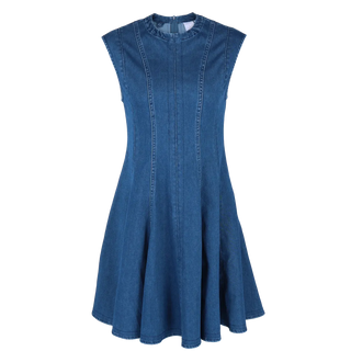 Careless Mia stretch denimkjole - Mørk denimblå