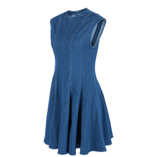 Careless Mia stretch denimkjole - Mørk denimblå