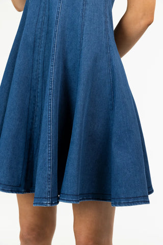 Careless Mia stretch denimkjole - Mørk denimblå