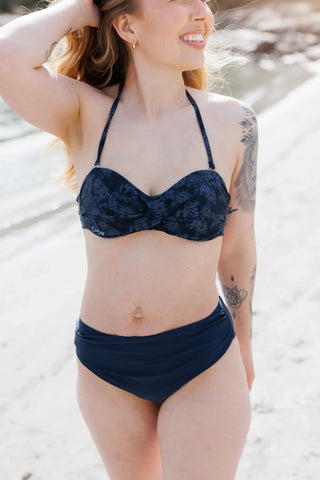 Careless Mid waist bikinitruse - Mørkeblå