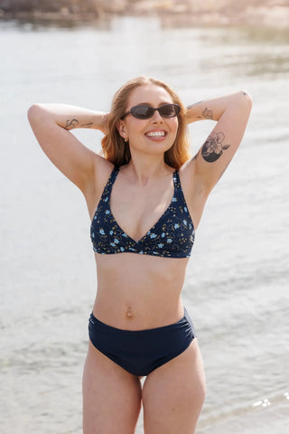 Careless Mid waist bikinitruse - Mørkeblå